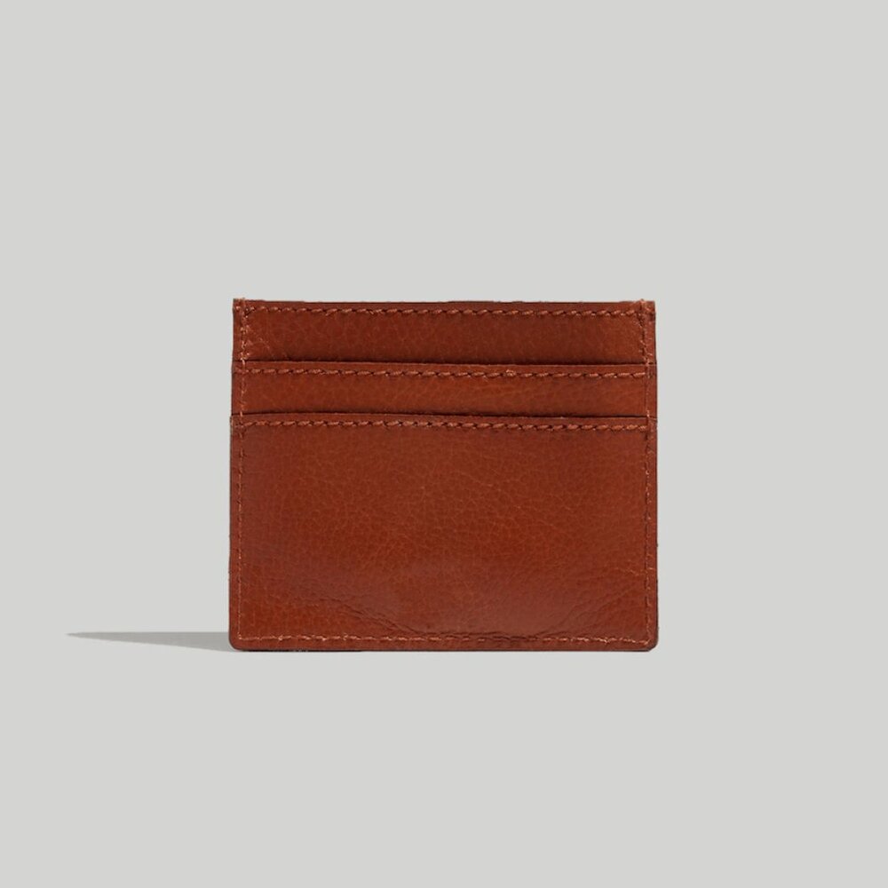 Madewell Leather Cognac Card Holder - Authentic Leather